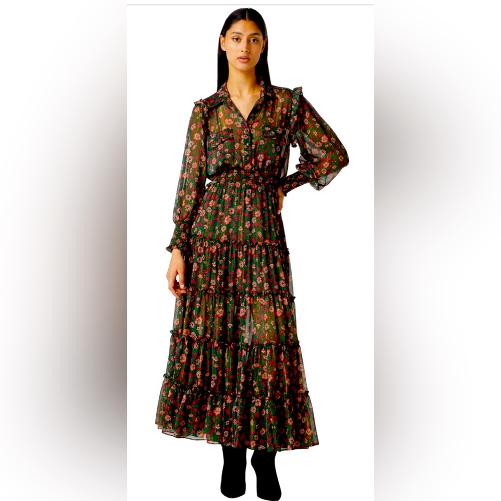 Misa Los Angeles Aydeniz Dress, Evergreen Bloom, NWT, Medium